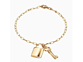 14K Solid Gold Paperclip Chain Bracelet