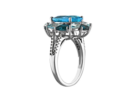 Swiss Blue Topaz Sterling Silver Ring 7.34ctw - 1344YA | JTV
