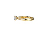 White Cubic Zirconia 18k Yellow Gold Over Sterling Silver Ring With Band 3.63ctw