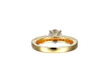 White Cubic Zirconia 18k Yellow Gold Over Sterling Silver Ring With Band 3.63ctw