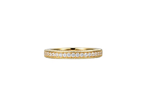 White Cubic Zirconia 18k Yellow Gold Over Sterling Silver Ring With Band 3.63ctw
