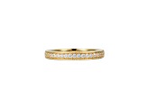 White Cubic Zirconia 18k Yellow Gold Over Sterling Silver Ring With Band 3.63ctw