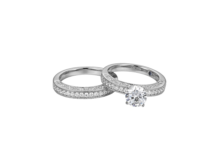 tt様　【美品】UNION ISSUE N°17 N°16 White Cubic Zirconia Platineve Ring With Band 3.63ctw