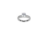 White Cubic Zirconia Platineve Ring With Band 3.63ctw