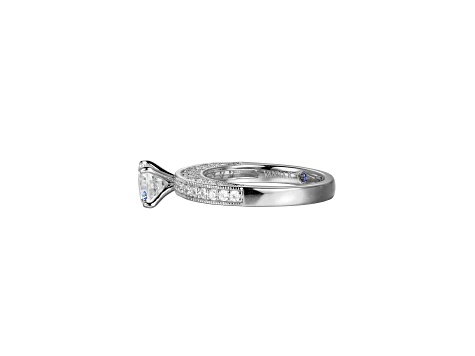 White Cubic Zirconia Platineve Ring With Band 3.63ctw