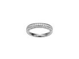 White Cubic Zirconia Platineve Ring With Band 3.63ctw