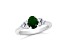 0.95ctw Emerald and Diamond Ring in 14k White Gold