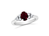 1.10ctw Ruby and Diamond Ring in 14k White Gold