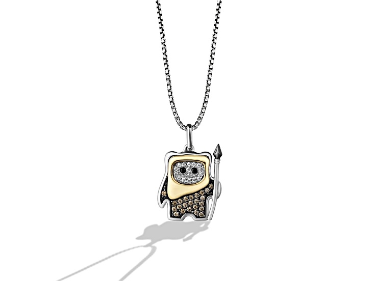 Star Wars™ Fine Jewelry Ewok™ Diamond Rhodium Over Sterling Silver