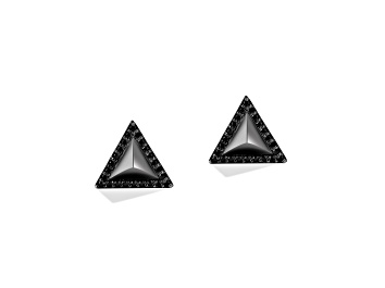 Picture of Star Wars™ Fine Jewelry Dark Armor Black Diamond Black Rhodium Over Sterling Silver Earrings 0.25ctw