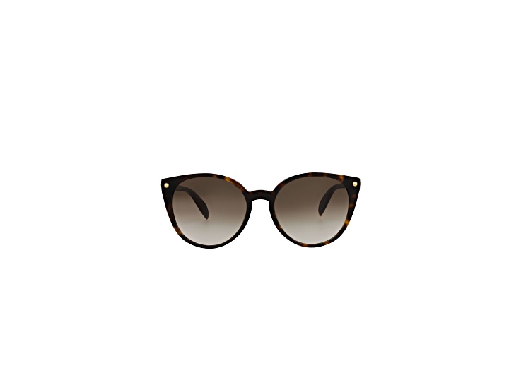 Alexander McQueen Round Full-Frame Brown Tortoise Acetate  display picture 1