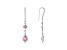 Judith Ripka 9ctw Pear and Square Pink Bella Luce Rhodium Over Silver Dangle Earrings