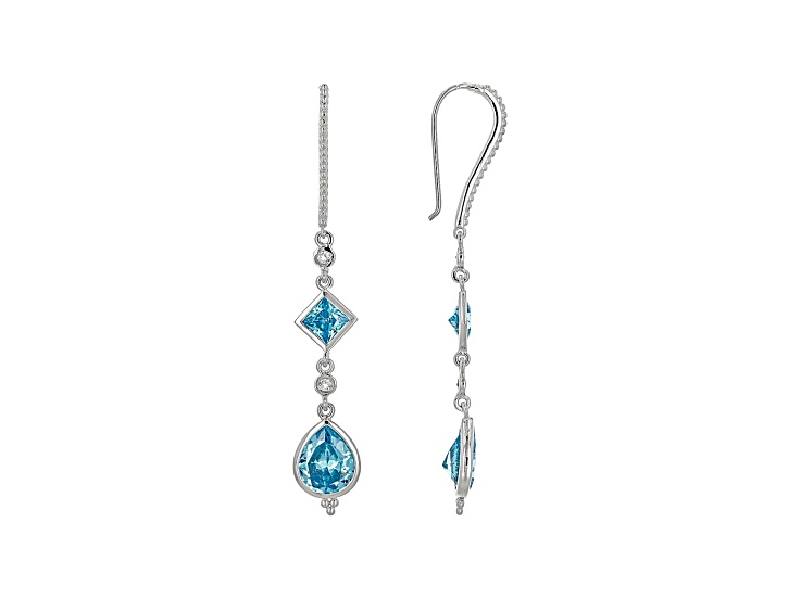 Judith Ripka 9ctw Pear and Square Sky Blue Bella Luce