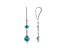 Judith Ripka 9ctw Pear and Square Sky Blue Bella Luce Rhodium Over Silver Dangle Earrings