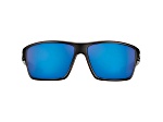 Flying Fisherman Mojarra Polarized Sunglasses Matte Black Frame/Smoke Blue Mirror Lens