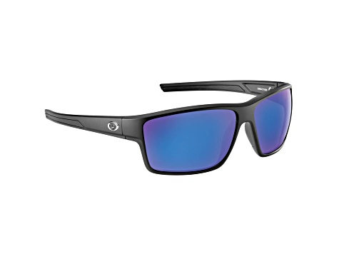 Flying Fisherman Mojarra Polarized Sunglasses Matte Black Frame/Smoke Blue Mirror Lens