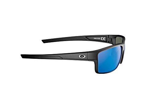 Flying Fisherman Mojarra Polarized Sunglasses Matte Black Frame/Smoke Blue Mirror Lens