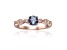 Lab Created Alexandrite with Moissanite Accents 14K Rose Gold Over Sterling Silver Ring, 0.89ctw