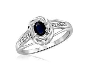 Black Sapphire Rhodium Over Sterling Silver Ring 0.25ctw