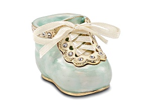 IT'S A BOY Blue Baby Bootie Trinket Box