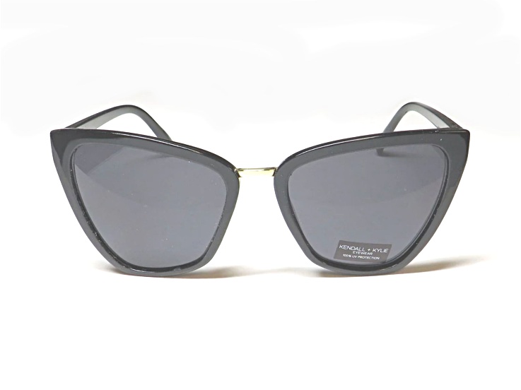 Kendall + Kylie Cat Eye Black Frame/ Gray Lenses Sunglasses  display picture 2