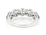2.00ctw Blue and White Lab-Grown Diamond 14kt White Gold Ring