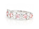 Pink And White Lab-Grown Diamond 14k White Gold Ring 2.00ctw