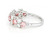 Pink And White Lab-Grown Diamond 14k White Gold Ring 2.00ctw
