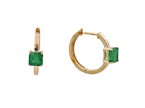 2.24 Ctw Emerald Earring in 14K YG