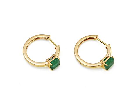 2.24 Ctw Emerald Earring in 14K YG