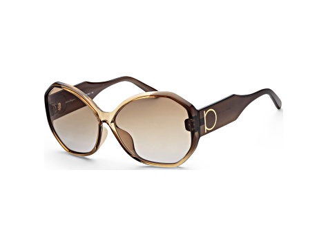 Ferragamo Women's Fashion 65mm Khaki Brown Sunglasses | SF962SA-326