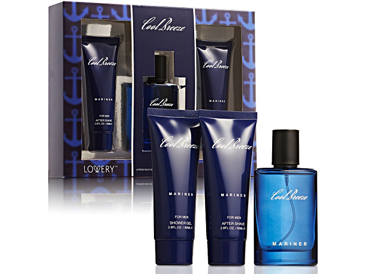Lovery Cool Breeze Mens Beauty Spa Bath & Body Selfcare Gift Set, 3pc