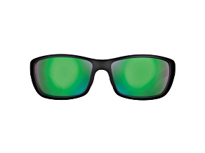 Flying Fisherman Cay Sal Polarized Sunglasses Matte Black Frame/Amber Green Mirror Lens