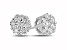 2.00cttw Diamond Cluster Earrings in 14k White Gold