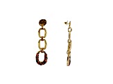 Off Park® Collection, Gold-Tone Multi Color Crystal Chain Link Earrings.