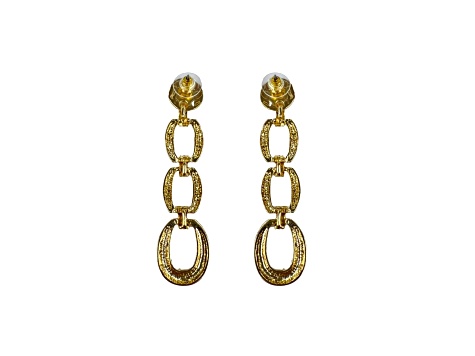 Off Park® Collection, Gold-Tone Multi Color Crystal Chain Link Earrings.