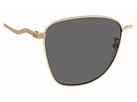 Gucci Gold Tone and Cream Frame / Gray Lens Sunglasses  display picture 1