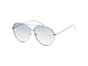 Guess Women's 63 mm Shiny Light Nickeltin Sunglasses