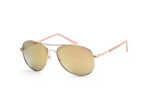 Guess Women's 60 mm Shiny Rose Gold Sunglasses
