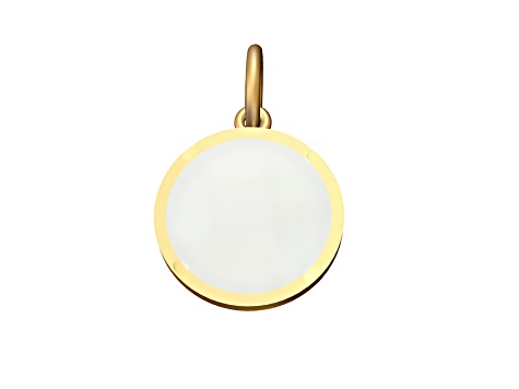 Mother of Pearl Pendant 14k Yellow Gold Over Sterling Silver