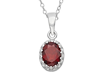 Picture of Garnet Sterling Silver Pendant 1.45ctw