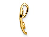 14K Yellow Gold Cubic Zirconia Chain Slide Pendant