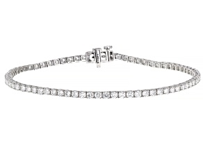 White Lab-Grown Diamond, 14k White Gold Bracelet 3.00ctw