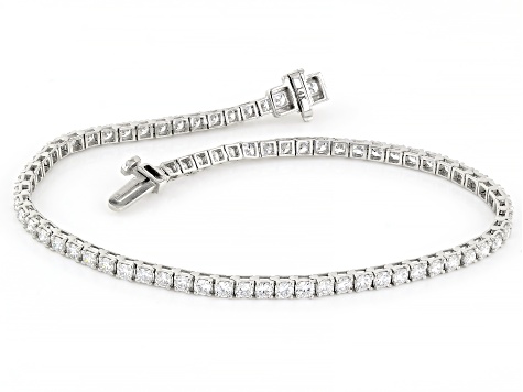 White Lab-Grown Diamond, 14k White Gold Bracelet 3.00ctw