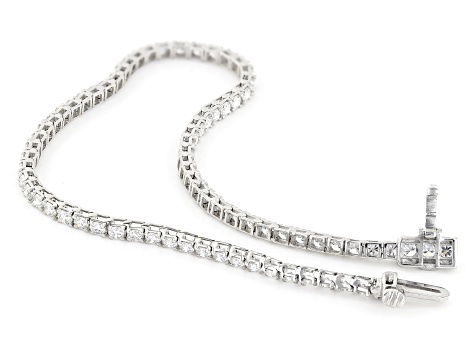 White Lab-Grown Diamond, 14k White Gold Bracelet 3.00ctw