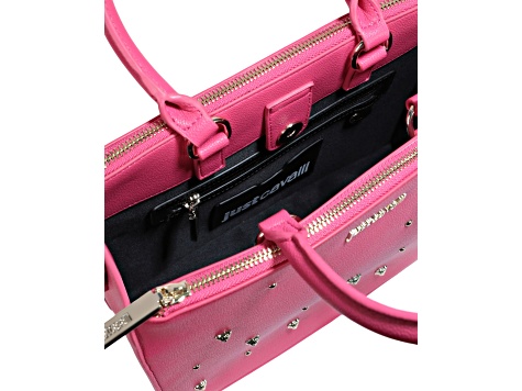 Just Cavalli Pink Studded Shoulder Bag - 139JBA | JTV