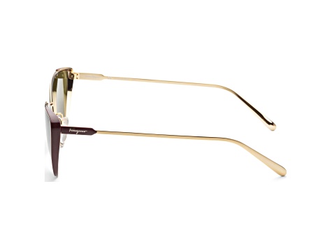 Ferragamo Women's Fashion 63mm Gold Burgundy Sunglasses | SF206S-744