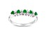 0.40ctw Emerald and Diamond Band Ring in 14k White Gold