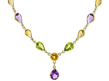 Picture of Multi-Gem 14k Yellow Gold 17" Necklace 17"