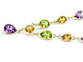 Multi-Gem 14k Yellow Gold 17" Necklace 17"